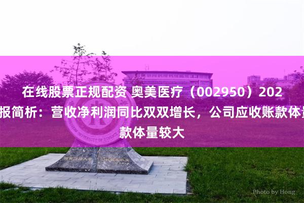 在线股票正规配资 奥美医疗（002950）2024年中报简析：营收净利润同比双双增长，公司应收账款体量较大