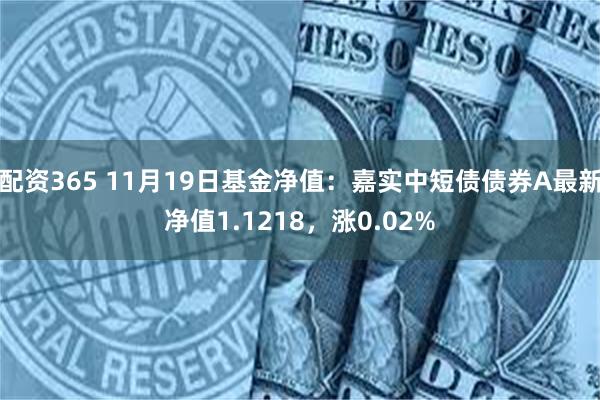 配资365 11月19日基金净值：嘉实中短债债券A最新净值1.1218，涨0.02%